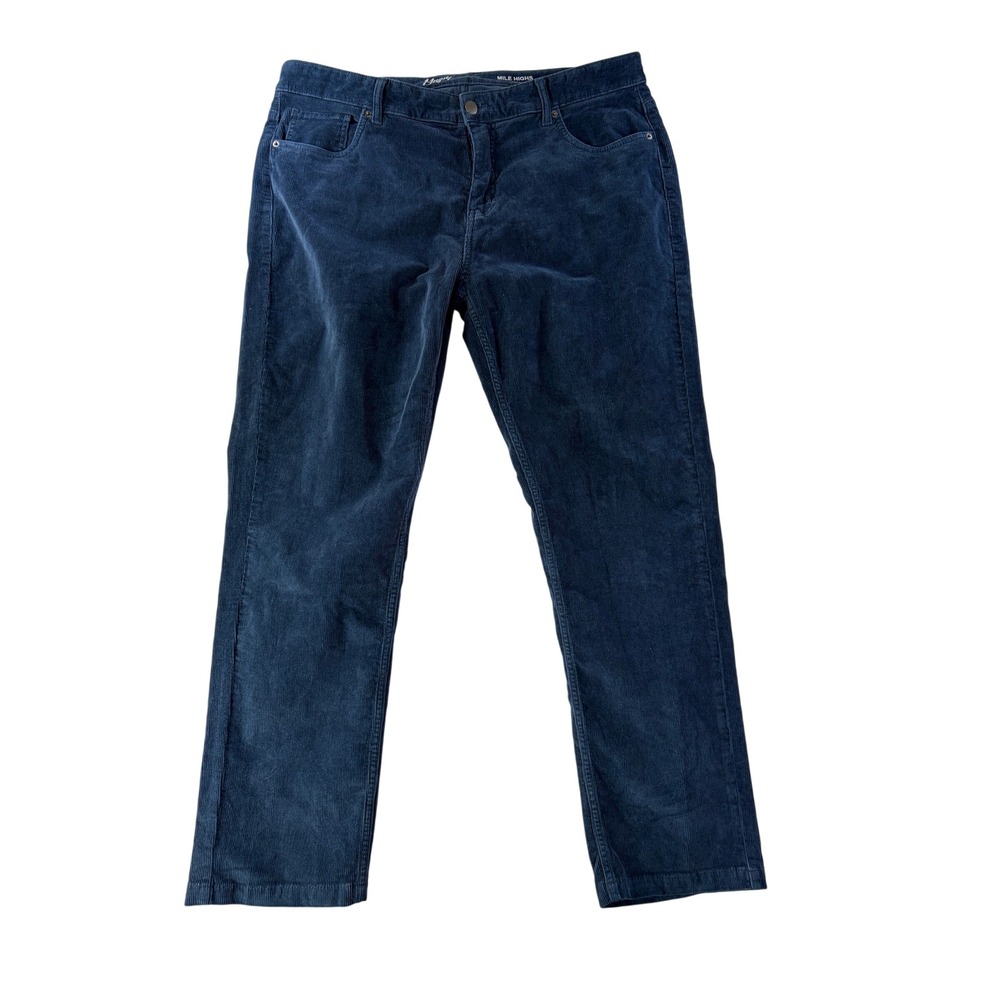 Mugsy‎ Corduroy Pants Men 39x29 Navy Blue Mile Highs Straight Stretch C2PNNB
